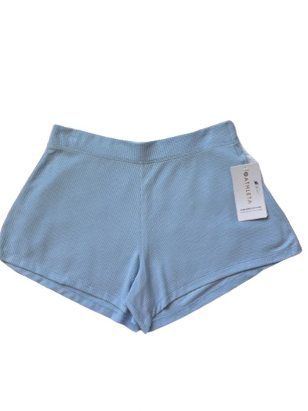 Athleta Wind Down Lounge Sleep Waffle Knit Shorts Blue Size M